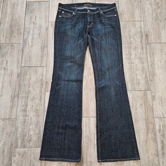 Fidelity Denim Lotus Low Rise Bootcut Jeans Women’s 32/36 Dark Wash Stretch - Picture 1 of 11